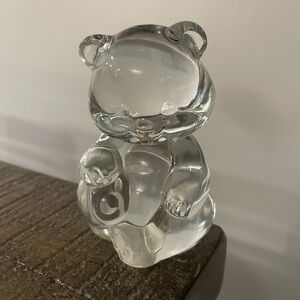 Vintage Fenton Art Glass Teddy Bear Figurine / Paperweight